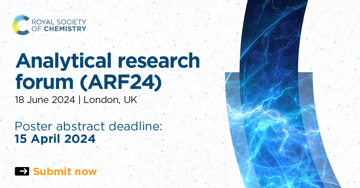 Early career researchers, do you want to make an impact with your #AnalyticalChemistry research? Share it with your community at #ARF2024. 

Submit your poster abstract by 15 April: rsc.li/arf2024