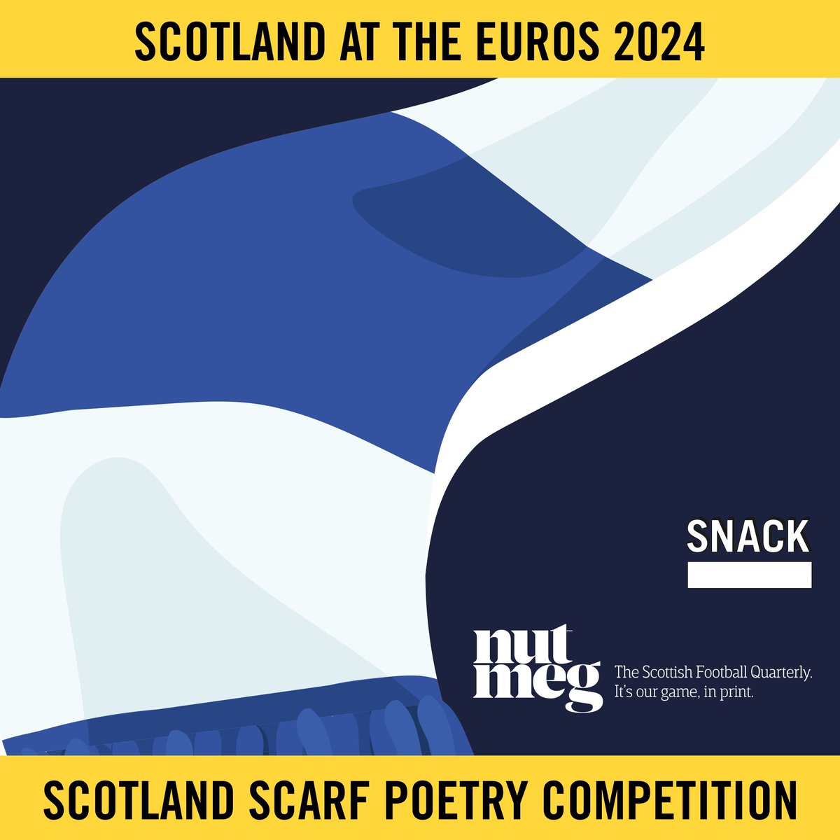 Poetry Guidelines 20 lines, maximum 10 words per line, maximum Submit at words@snackmag.co.uk by 15th April 2024 Full details at snackmag.co.uk/scotland-euros…