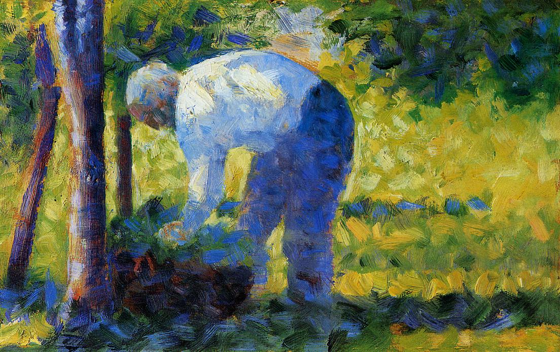 “In the spring, at the end of the day, you should smell like dirt.” -Margaret Atwood The Gardener, by Georges Seurat (1883-84)
