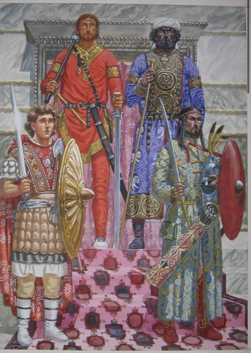 The Byzantine army was the most multi-ethic force in the pre-modern world. Mongols, Turks, Africans (Zanj), Saxons, Norse, Rus, Normans, Huns, Alans, Cumans, Pechenegs, Germans, Italians, Georgians, Armenians, Iranians, Albanians, Catalans, and more. How did they manage it?