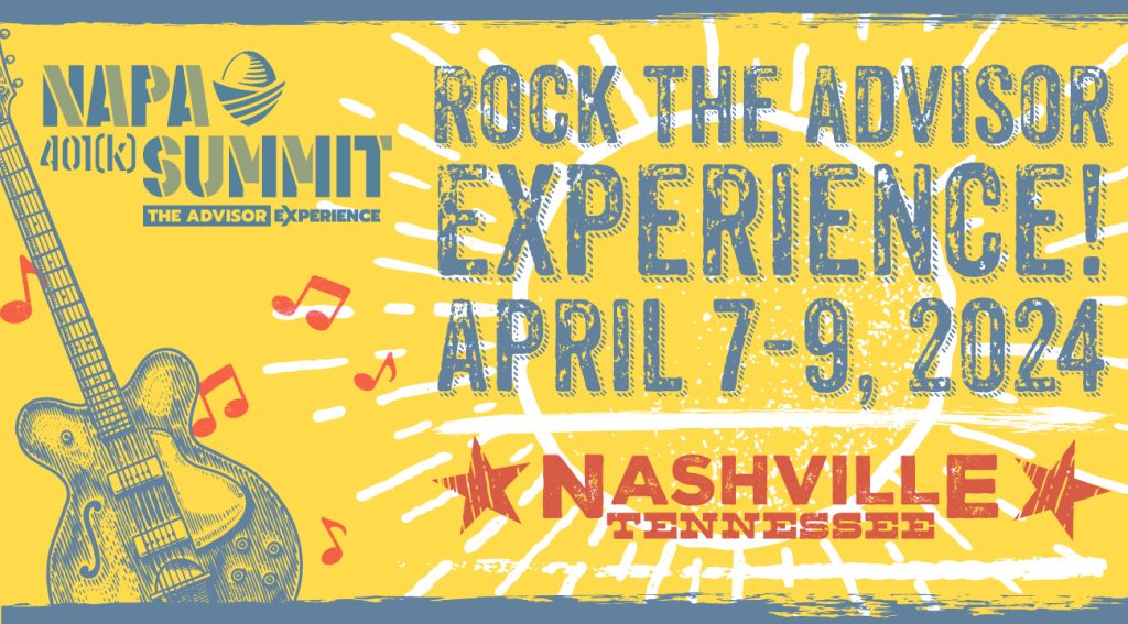 TIFIN_AtWork's tweet photo. We're ready to "rock the advisor experience" at @NAPA401K Summit in Nashville! Be sure to stop by Booth 838 to learn about how @TIFIN_AtWork bridges #retirementplanning and #wealthmanagement services. 

#NAPA401kSummit #TheAdvisorExperience https://t.co/KezI1dzb1p