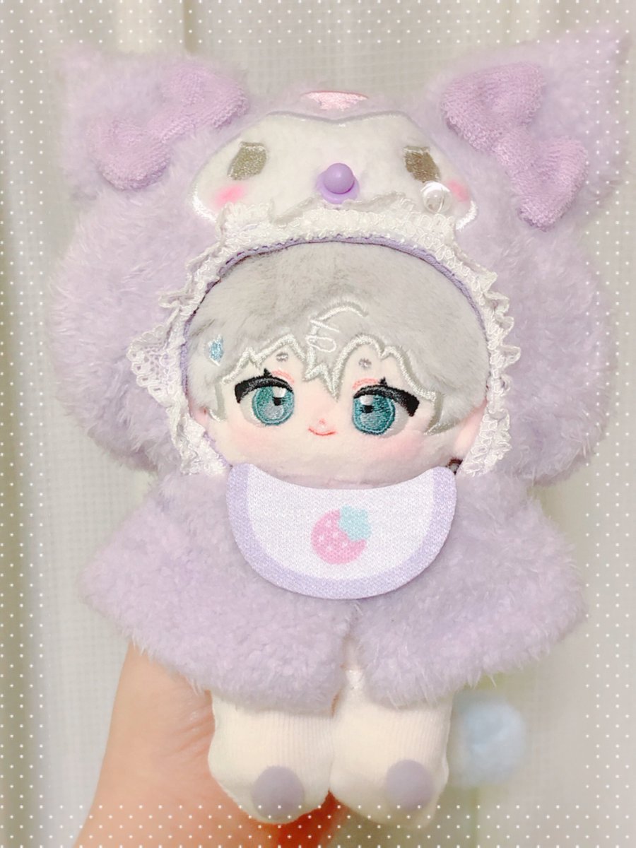 ぬいぐるみコスチューム、頭部ちょっと隙間出来ちゃうけど10cmの子着れる