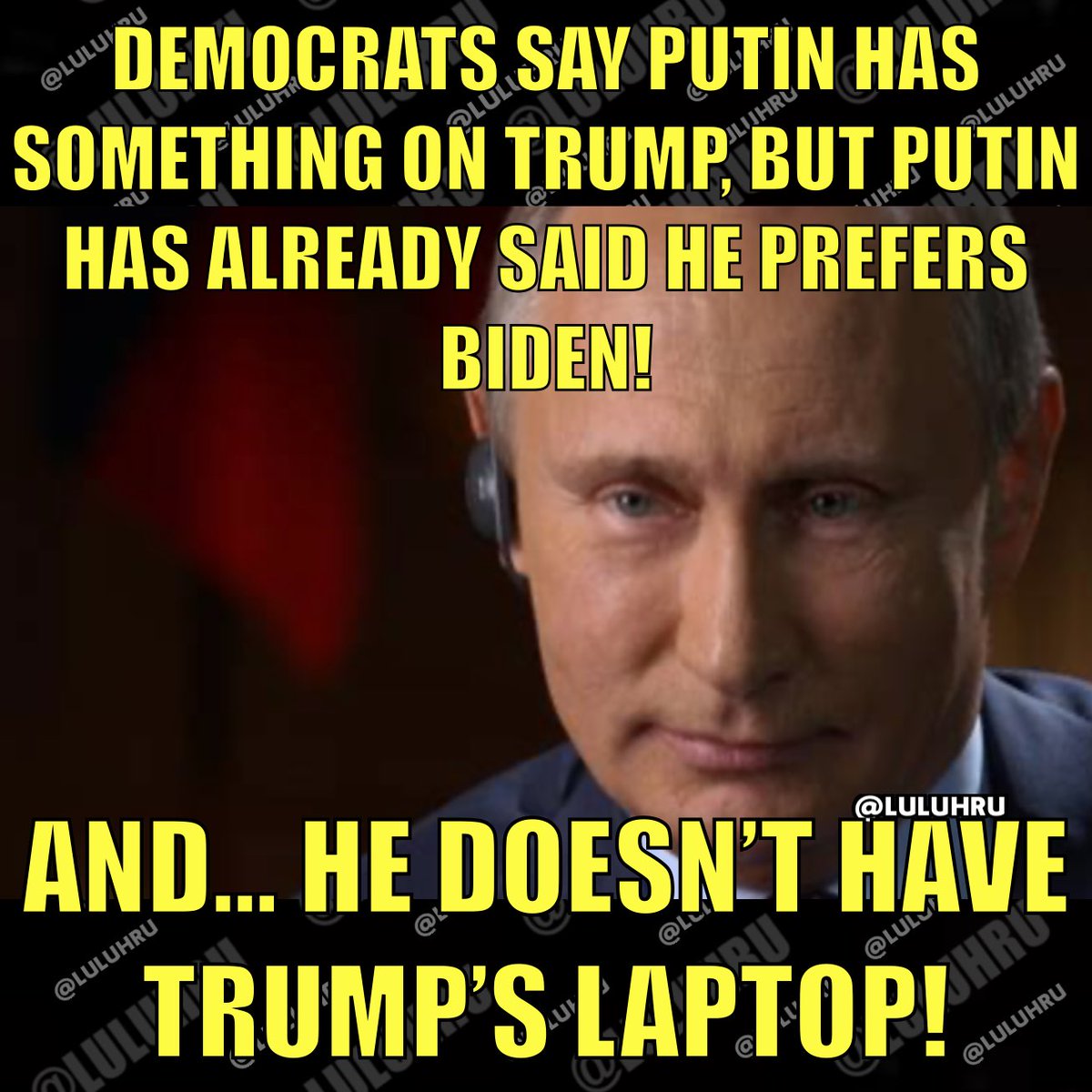 Hunter is on tape saying the ruskies that he was partying with stole his l*ptop so why are democrats saying Putin has something on Trump? More Projection? What do you think?