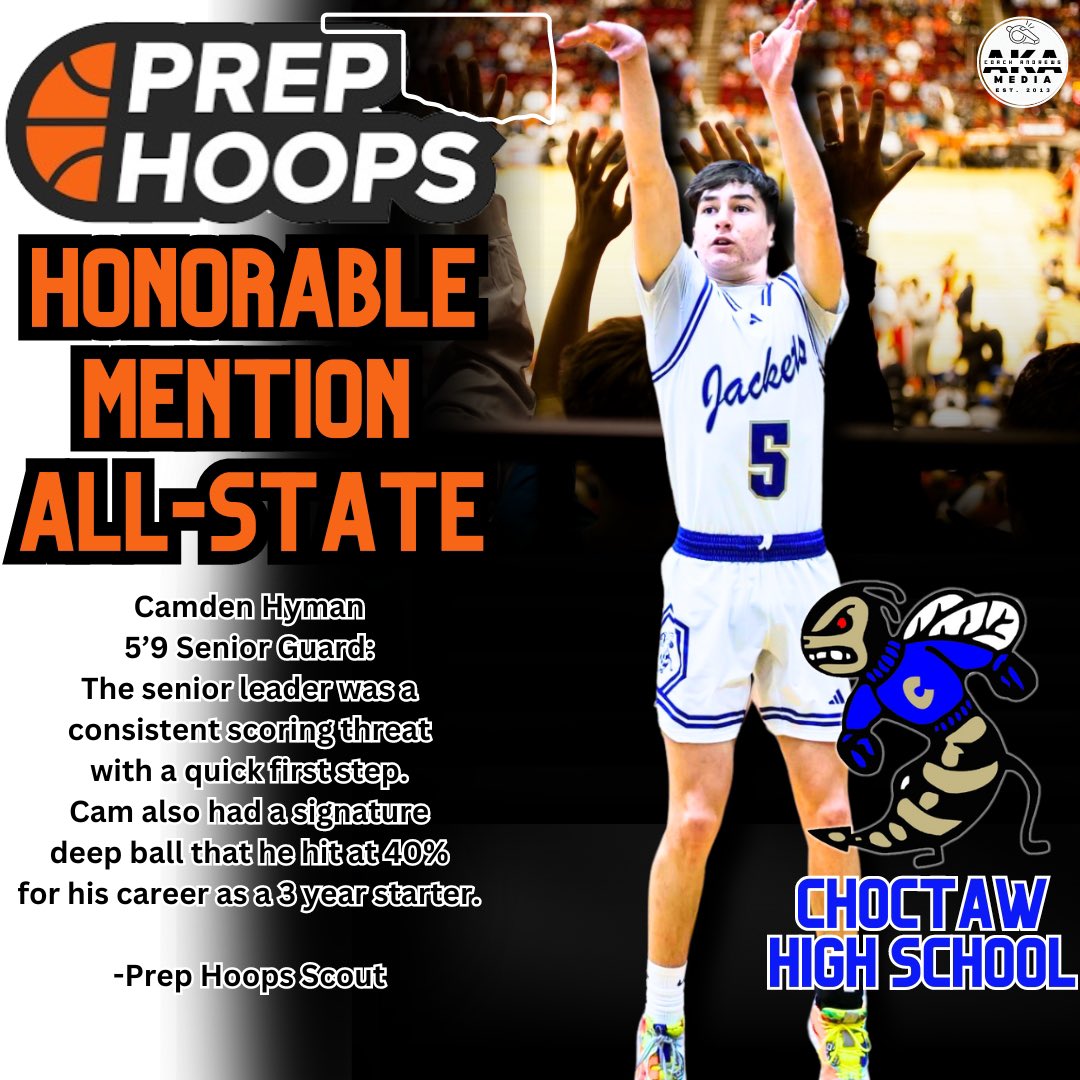 Congratulations to Ja’Mon Valentine @JaMonValentine1 and Cam Hyman @CamdenHyman5 for recognized by @PrepHoopsOK for their All-State selections. A combination of all classes and grades so it’s a honor.