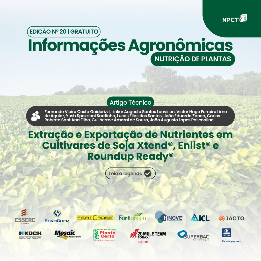 📍 Acesse o artigo completo em npct.com.br/IANutricao
#NPCTBrasil #FertilidadedoSolo #NutriçãoDePlantas #Fertilizantes #InformaçõesAgronômicas