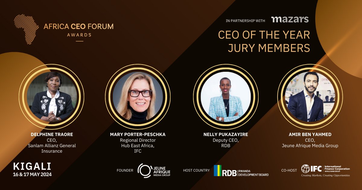 @Proparco 🏆 The call for applications is still open for The Africa CEO Forum Awards! 🥇The CEO of the Year Award recognizes an African CEO for their exceptional achievements. Members of this jury are: Apply now: lnkd.in/e4QhRs6j
