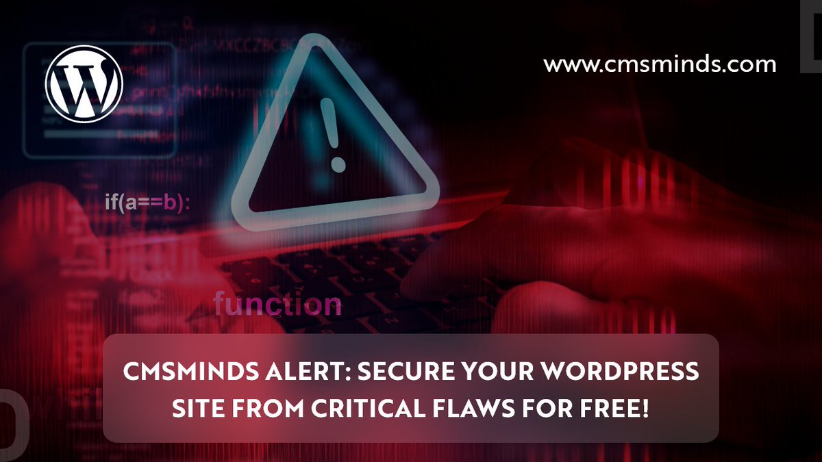 cmsMinds Alert: Secure Your WordPress Site from Critical Flaws for Free! 

At cmsMinds, we're stepping up to help! Get a FREE security plugin review from us. For more details contact us at : cmsminds.com

#WordPressSecurity #LayerSliderFix #WordPressSupport