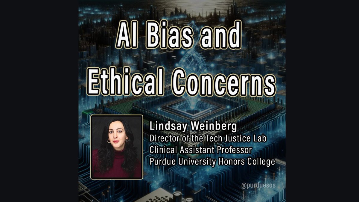 We might not think about email spam filters or unlocking our smartphone, but how much thought do we give to the bias in AI tools? @PurdueHonors Dr. Lindsay Weinberg speaks about some of the social and ethical impacts of digital technology. LISTEN: apple.co/3vCCTob