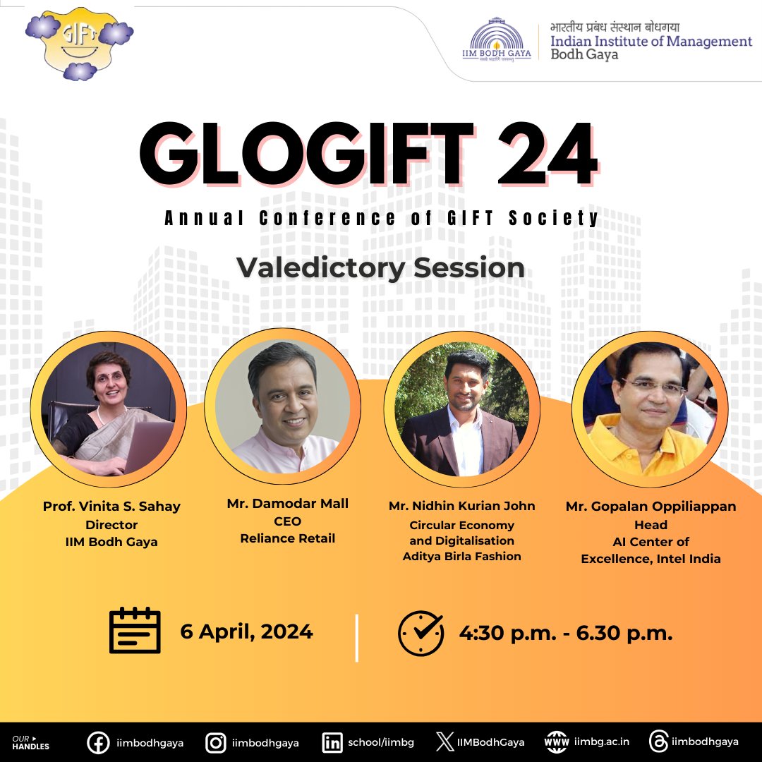 At GLOGIFT'24 valedictory session, we have another line of leading industry figures to share their valuable insights.

#GLOGIFT2024 #GLOGIFT #global #globalconnects #conference #internationalconference #international #GuestLecture  #valedictory