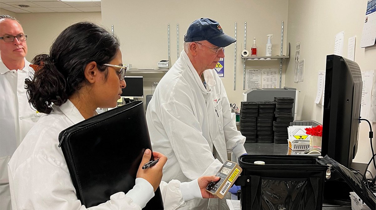 Region I Nuclear Materials Inspector Hiba Ahmed was #OntheJob at a radiopharmacy, where she checked the packaging of nuclear medicine bound for a hospital. Hiba confirmed that the packaging was compliant with Department of Transportation requirements for shipping. #WomenInSTEM