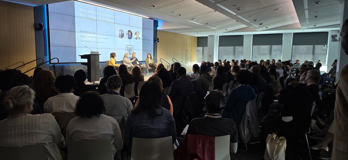 Standing room only this morning for the first DC Math Summit panel of local and national researchers and practitioners about evidence-based math practices and strategies! #DCMathHub