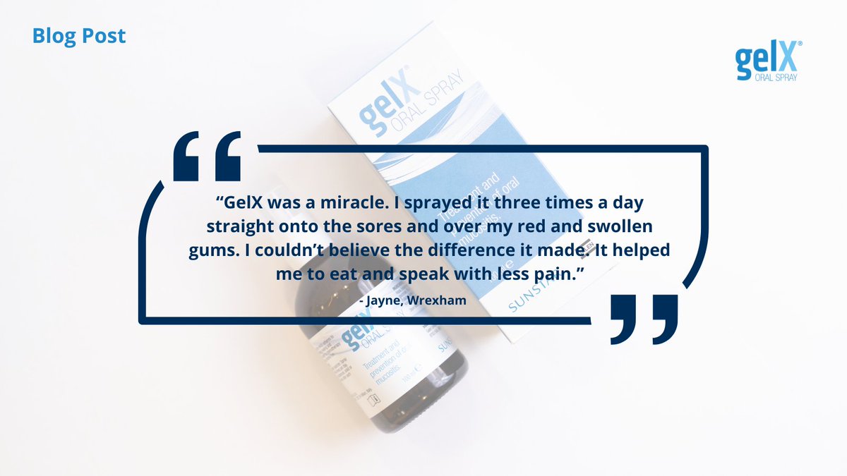 G E L X®  B L O G 💻

Visit our website and read the story of Jayne, a breast cancer survivor, who used GelX from early in her treatment and the difference it made to her quality of life: hubs.ly/Q02phYy10

#oralmucositis #oralhealth