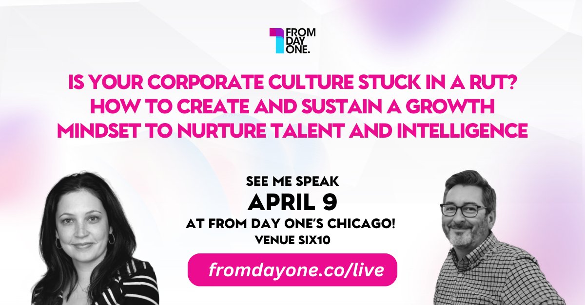 If you are in the #Chicago area, come join us on Monday (April 9) @FD1conference’s Chicago Conference at Venue Six10. We’ll be talking about how to create and sustain a #CultureOfGrowth to build, nurture, and sustain talent. Check out the agenda here: tinyurl.com/mrh49mt7