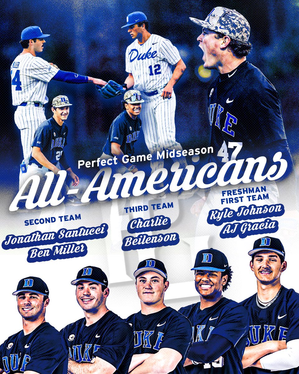 Got five @PerfectGameUSA Midseason All-Americans 👊 #BlueCollar | #GoDuke