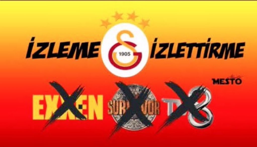 BOYKOT ETMEYEN GALATASARAYLIYIM DEMESİN! 

YAZ YAZDIR! #AcunMedyaBOYKOT