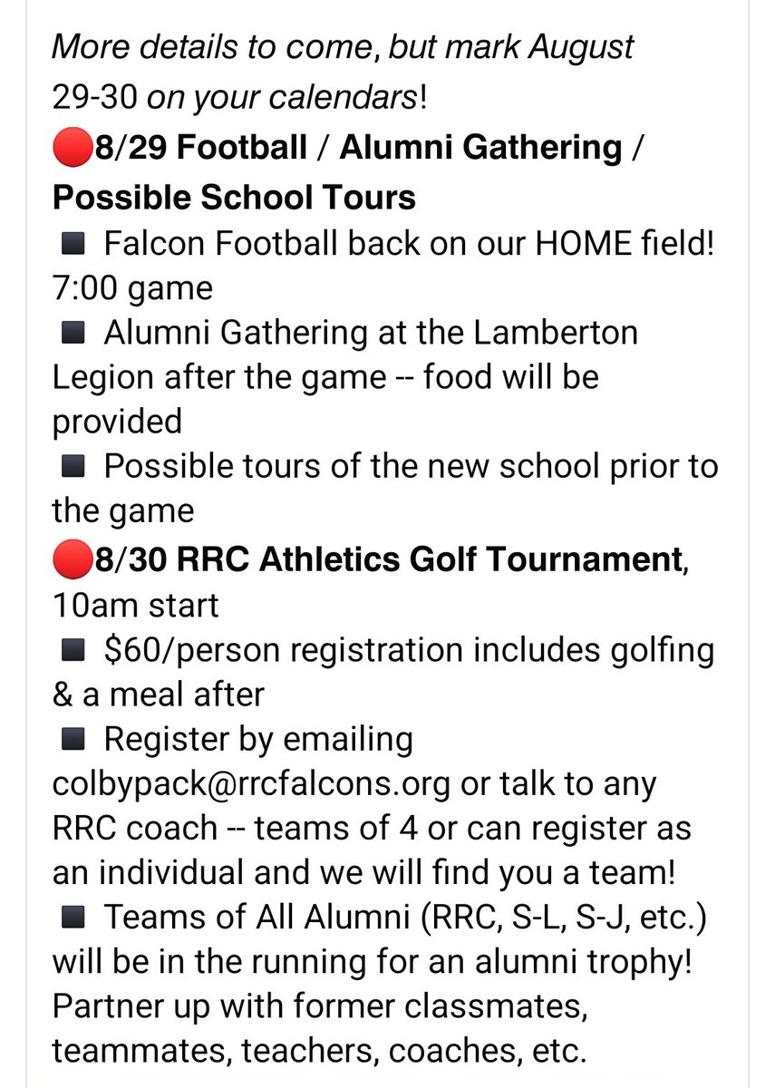 Come on Falcon, Rebel, Chief Alums! Gather up your teammates!