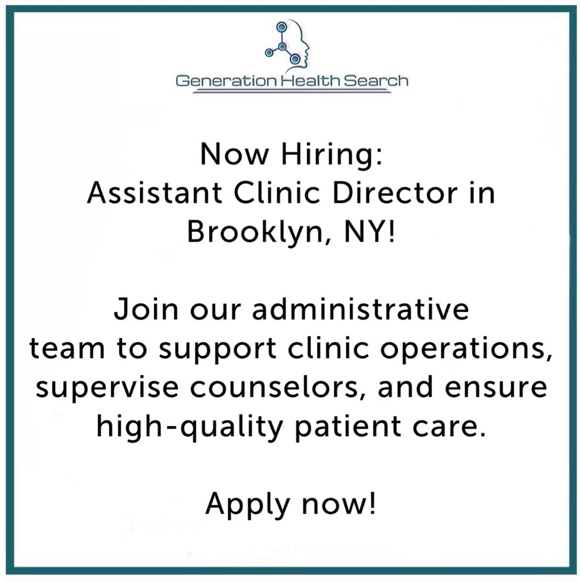 Job Title: Assistant Clinic Director Qualifications: Licensed Clinical Social Worker required 3 years post-Masters Degree experience in mental health setting Minimum 2 years experience as counseling supervisor Vacation, personal, and sick leave Salary: $90,000 - $105,000