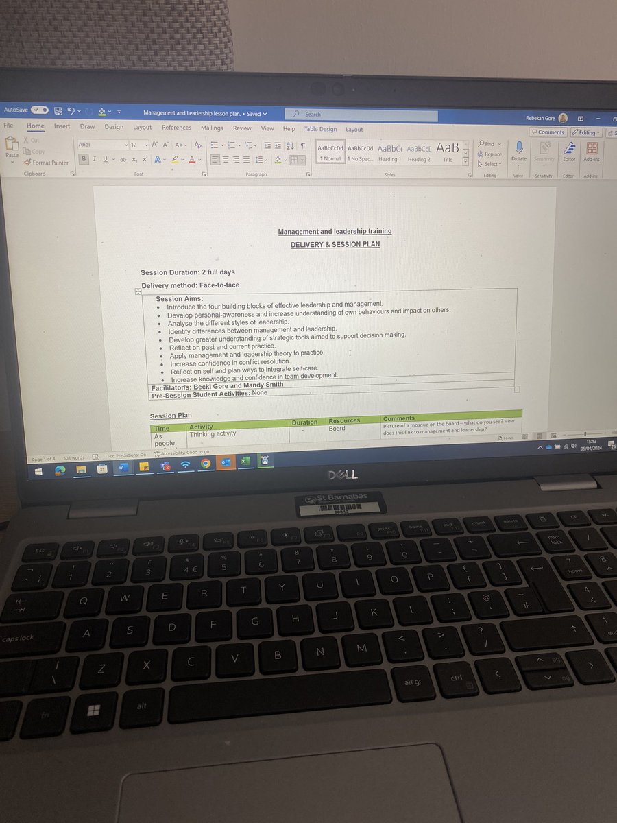 I’ve been planning this management and leadership training in my head for weeks now. It’s great to sit and start to put that planning to paper. So excited to roll out this activity filled 2 day course. @StBarnabasLinc #Managementandleadership #Training #Learning