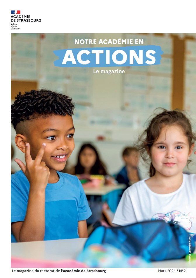 Académie Strasbourg (@acstrasbourg) on Twitter photo 📰Le nouveau numéro du magazine de l'<a href="/acstrasbourg/">Académie Strasbourg</a> "Notre académie en actions" est en ligne !
👉Pour le découvrir : ac-strasbourg.fr/notre-academie… 📰Le nouveau numéro du magazine de l'<a href="/acstrasbourg/">Académie Strasbourg</a> "Notre académie en actions" est en ligne !
👉Pour le découvrir : ac-strasbourg.fr/notre-academie…