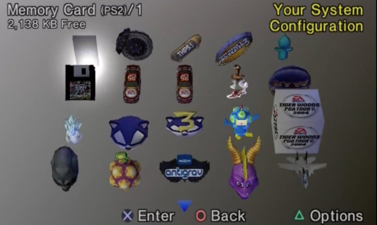 PS2 memory card screen was so OP