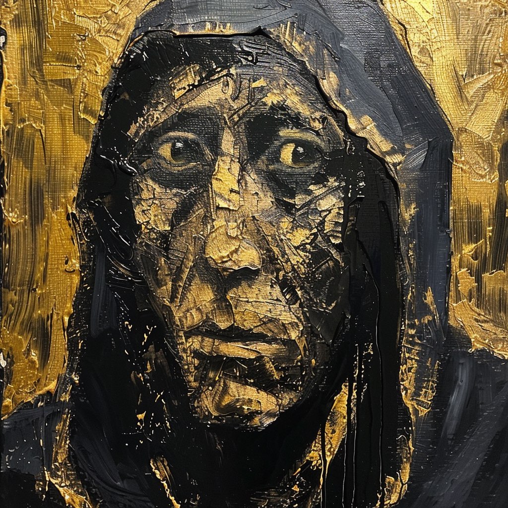 ®️🏳️ In Ai Art BlackCanvas Style ®️🏳️
Painting on canvas🟫
#aiartist #aiartcommunity #AIArtGallery #AIArtwork #promotion #nftart #NFTCommunity #NFTGallery #NFTGiveaways #midjourneyV6