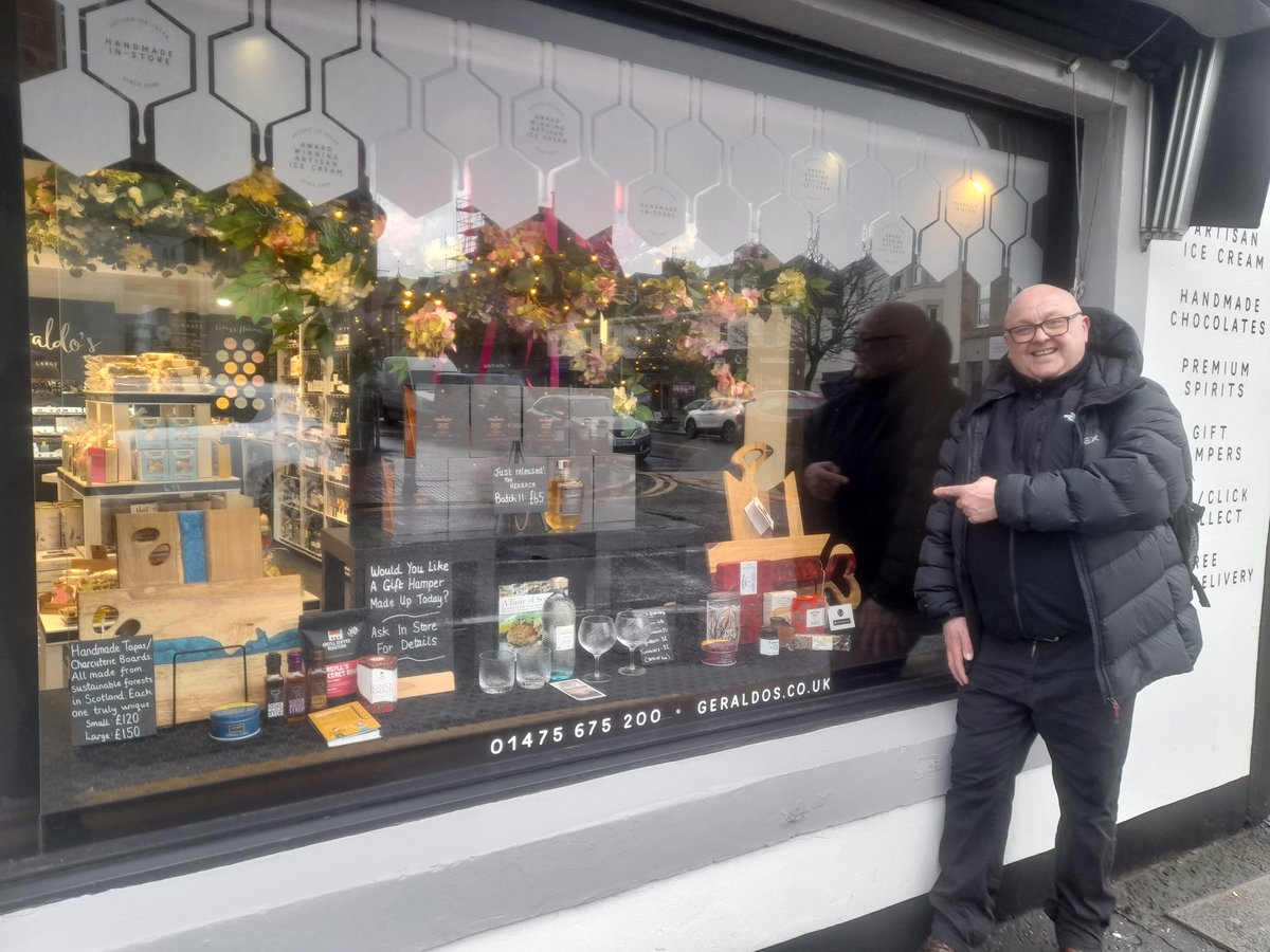 Great to pass by @Geraldos_Largs and see the wonderful @rcofurniture1 craft in the window. #Ayrshire @IreneOldfather