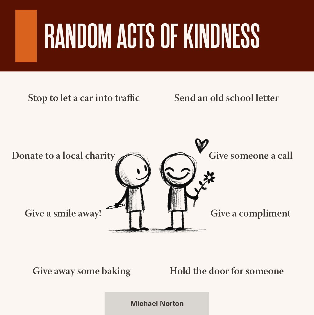 Introducing random acts of kindness into your life is a simple practice that can make a profound difference. The beauty of this ritual is that it's a two-way street; when we make others smile, we smile ourselves.

What was your random act of kindness today?

#TheRitualEffect
