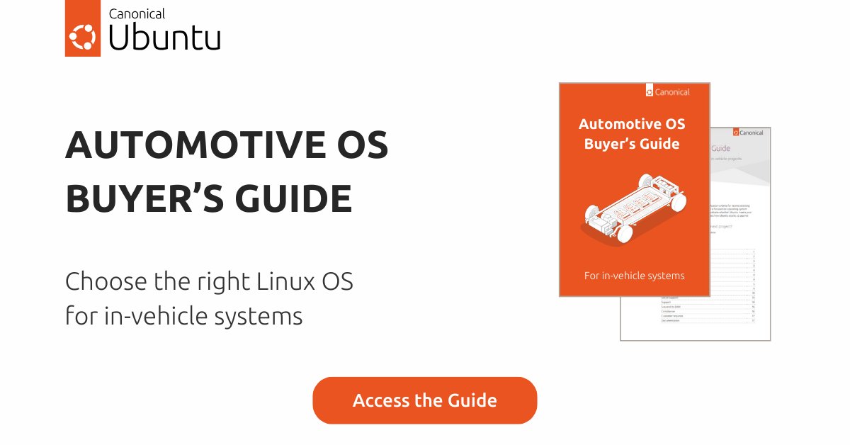 How to choose the right Linux OS for in-vehicle systems? 🚗 Our experts have compiled essential criteria to consider while picking a suitable Linux distribution for your automotive undertakings! Check it out here: ubuntu.com/automotive/buy… #SoftwareDefinedVehicles #OpenSource