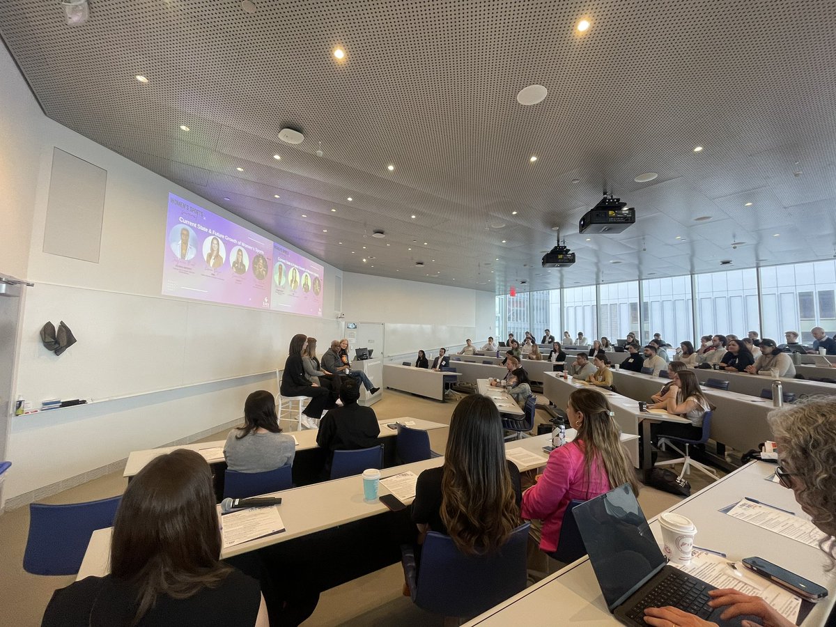 Packed house at @Columbia_Biz for the first-ever summit dedicated to women’s sports at a U.S. business school…@AUProSports @WNBA @GothamFC @thegistusa @goals_sports_ @Khristina @Sportico @willventures