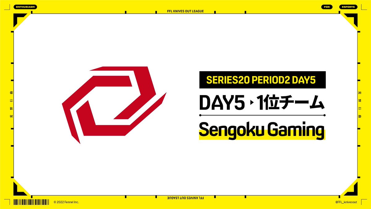 FFL SERIES20 PERIOD2 DAY5 DAY 1位 Sengoku Gaming SG.SimeG @S1m3j1 SG.Capy @kpmr66 SG.Eto_ @Et0x__ SG.Nasubi @Ra1y3 SG.P2 @Pun1nem #FFL荒野リーグ #SGWIN