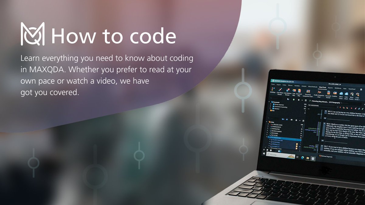 Want to master coding in MAXQDA? 
No problem. Our online manual contains everything you need to know. 

Read or watch now: ow.ly/9oZB50R88z3

#maxqda #coding #qualitativeresearch