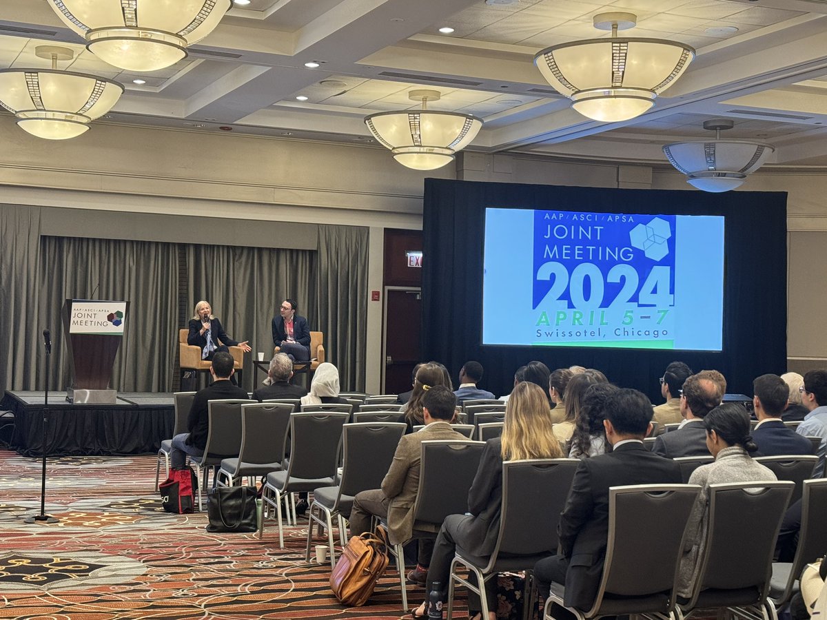 One of my favorite weekends of the year @JointMeeting is off to a fantastic start! Our very own @A_P_S_A President @A_Waldman interviewing an icon—Betsy Nabel, chair of OPKO Health. #JointMeeting2024 #PhysicianScientists