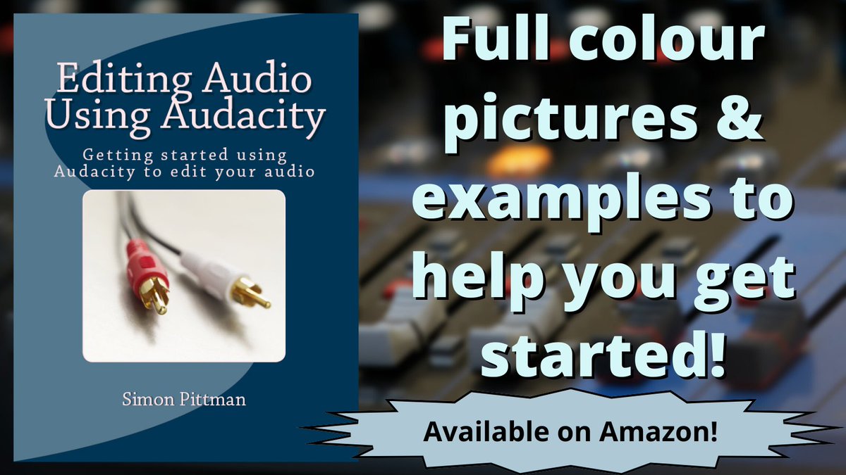 LibraryPlayer's tweet photo. Learn how to edit shows, podcasts and recordings on your PC or laptop!
My book will get you started using Audacity - with full colour pictures and examples to get you started.
Available from Amazon at:
https://t.co/qG9zGvADBE
#editingaudio #communityradio #podcasting https://t.co/jfRn3V1zb6