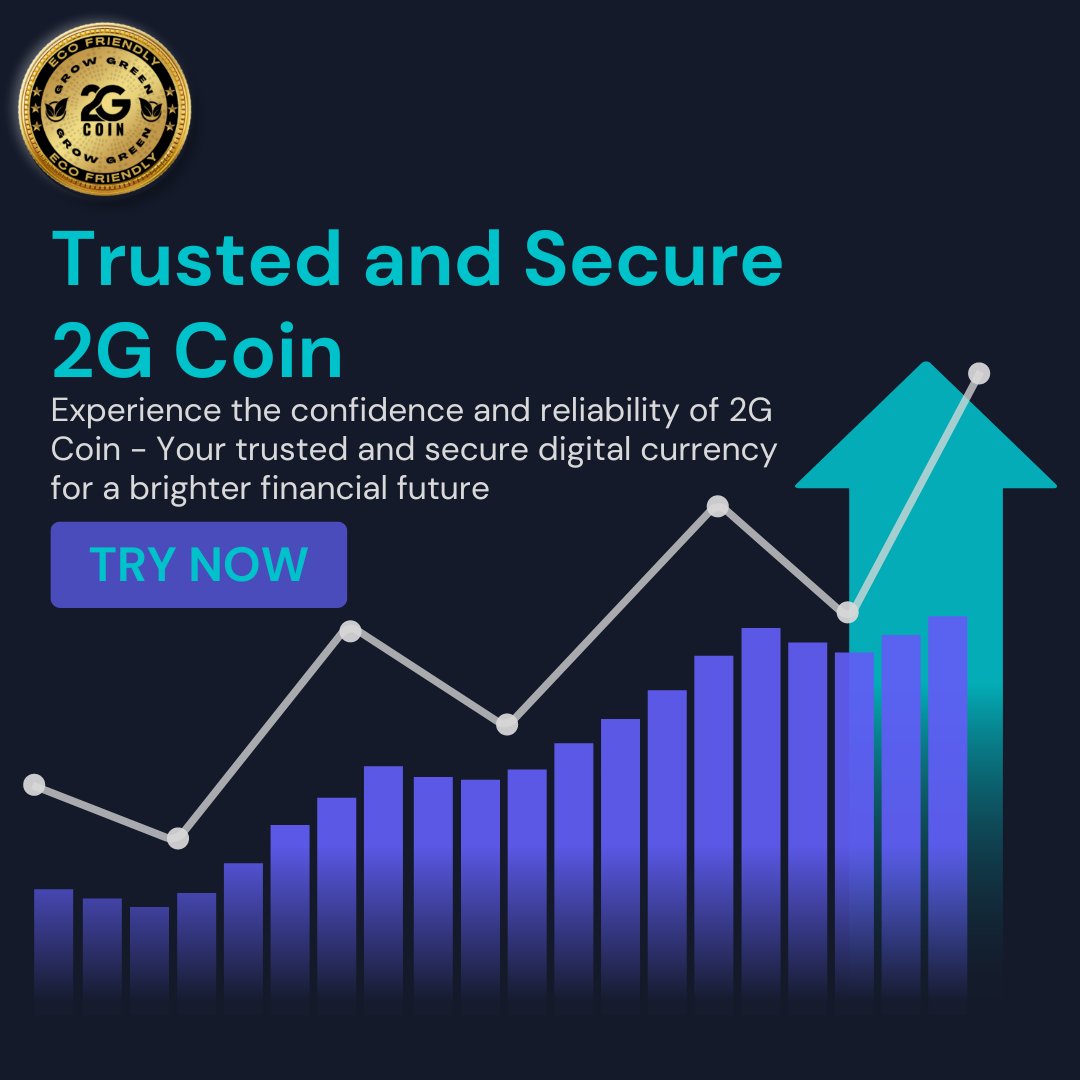 2gCoin's tweet photo. Excited to announce the launch of our new 2g coin! π° With a focus on trust, security, and eco-friendliness, you can feel good about using our coin for all your transactions. #2gcoin #trusted #secure #ecofriendly https://t.co/yTUxIbJ5XH