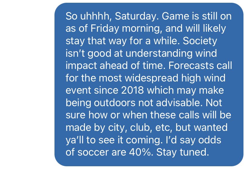 Doing my best @BianchiWeather impression to my youth soccer team ahead of Saturday 🤷‍♂️ 💨 #cowx