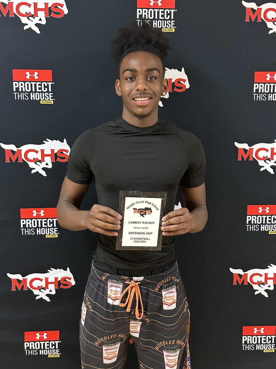 First up, our JV Defensive MVP Jabron Wilson, So. Jabron was a defensive force for us, guarding multiple positions and being a strong rebounder despite being undersized in the post.