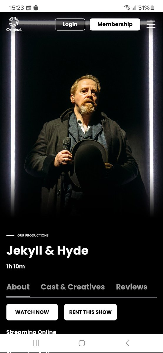 #JekyllAndHyde starring @forbesmasson for @OriginalTheatre is amazing! Full #theatrereview to come in coming days. #stageplay #stage #theatre