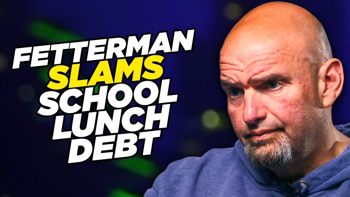 DO YOU SUPPORT THE FETTERMAN PLAN? Senator John Fetterman has introduced legislation that would cancel all school lunch debt for every hungry child in America. Your thoughts?