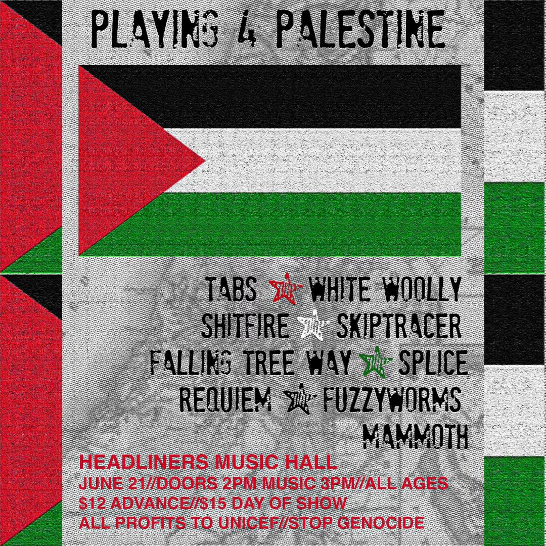 🇵🇸 Just announced & on sale: Playing 4 Palestine, featuring an all-star local lineup with all profits going to @UNICEF - June 21st @ 3pm! Ticket link in bio ❤️🖤🤍💚 More details to come! bit.ly/P4Phdl24