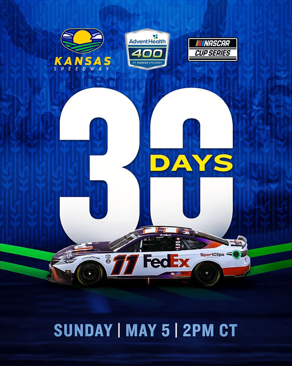 ONE MONTH AWAY! Hurry and get your tickets NOW! kansasspeedway.com/spring-nascar-… #AdventHealth400