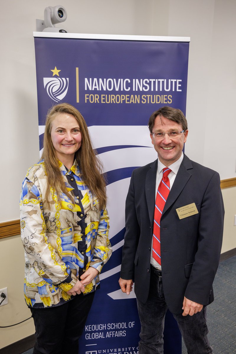 Thank you once again to <a href="/HMAArnold/">Catherine Arnold</a> (<a href="/StEdmundsCam/">St Edmund's College, Cambridge</a>) for an amazing stay as the Nanovic Forum Diplomat in Residence. She participated in a range of productive discussions, met many students, and offered a compelling public lecture this week at <a href="/NotreDame/">University of Notre Dame</a> / <a href="/KeoughGlobalND/">Keough School of Global Affairs</a>.