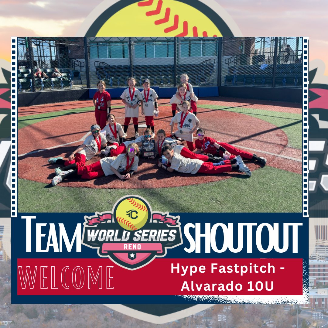 📢World Series Shoutout! Hype Fastpitch Alvardo are ready to show off their skills this summer! #IPlayTCS 📍Reno, NV 🗓️July 22-27, 2024 👉rb.gy/flqul3