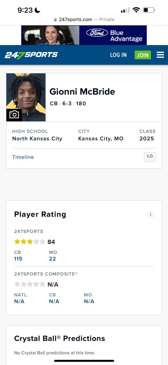 Blessed!🙏🏾 <a href="/Djoiner55/">Coach Dan Joiner</a> <a href="/MohrRecruiting/">Brian Mohr</a> <a href="/JPRockMO/">JP Rock</a> <a href="/AllenTrieu/">Allen Trieu</a> <a href="/247Sports/">247Sports</a> <a href="/HaysJeremy/">Jeremy Hays</a>