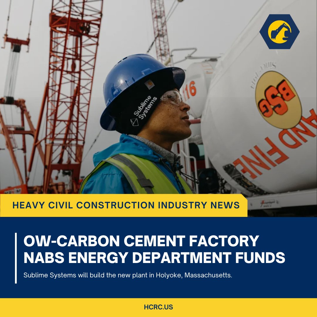 Low-carbon cement factory nabs Energy Department funds

Sublime Systems will build the new plant in Holyoke, Massachusetts.

Read more: postly.app/3SoB

 #construction #constructionjobs #concrete
