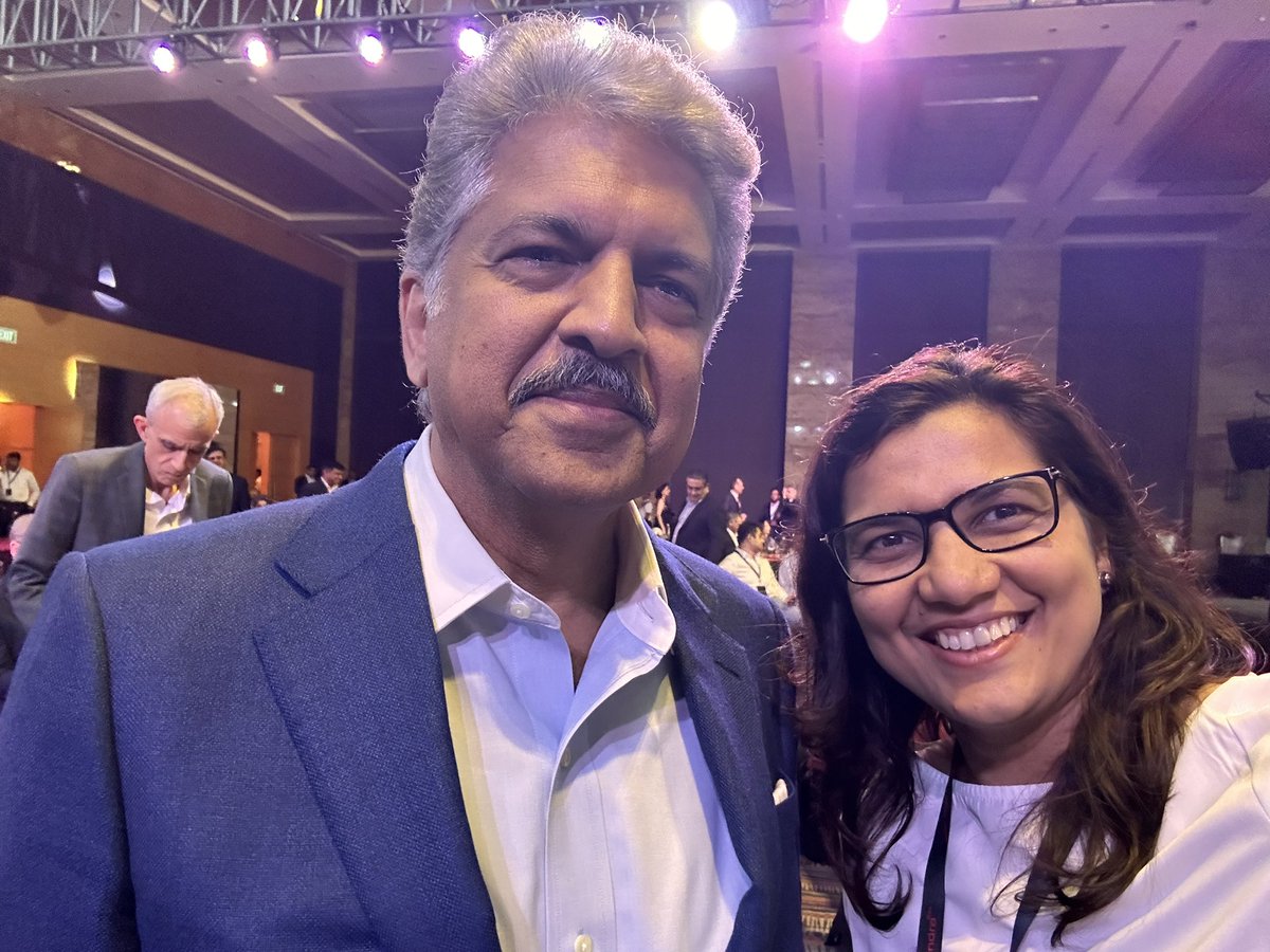 Grateful for interactions with one of the most inspiring people I know @anandmahindra #7 in my series !