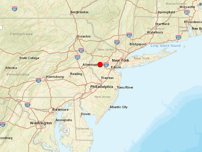 Earthquake near New York City has a preliminary magnitude of 4.8, epicenter near Lebanon, NJ - USGS