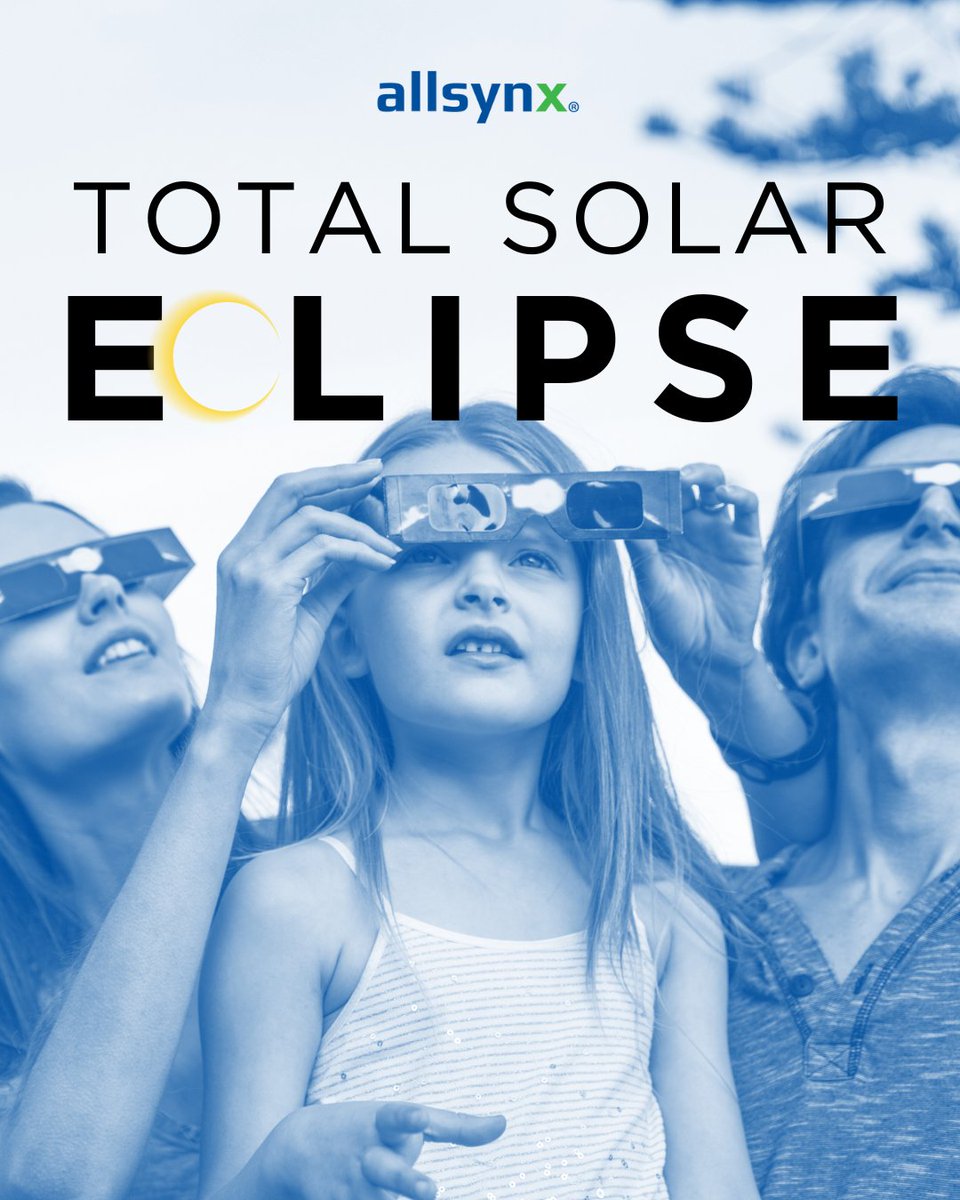 Our #allsynx offices will be closed Monday, April 8th to witness a once in a lifetime event. Don't forget to wear proper eye protection when viewing this incredible phenomenon. We will see you again Tuesday, April 9th. 
#TotalSolarEclipse #April8 #benefitstechnology