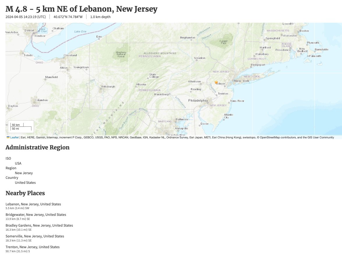 BREAKING: 4.8-magnitude earthquake strikes near Lebanon, New Jersey. Widely felt across Northeast. #earthquake