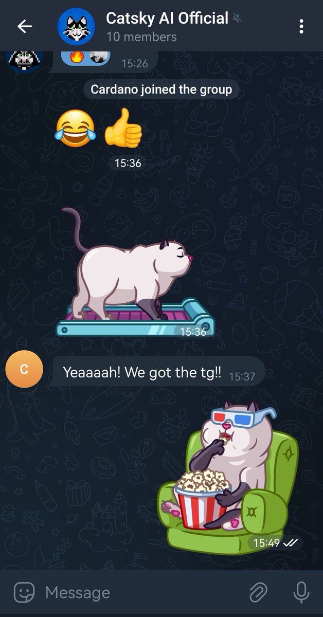 Join $CATSKY Telegram! #Cardano #CatskyAi

🐈 t.me/catskyai