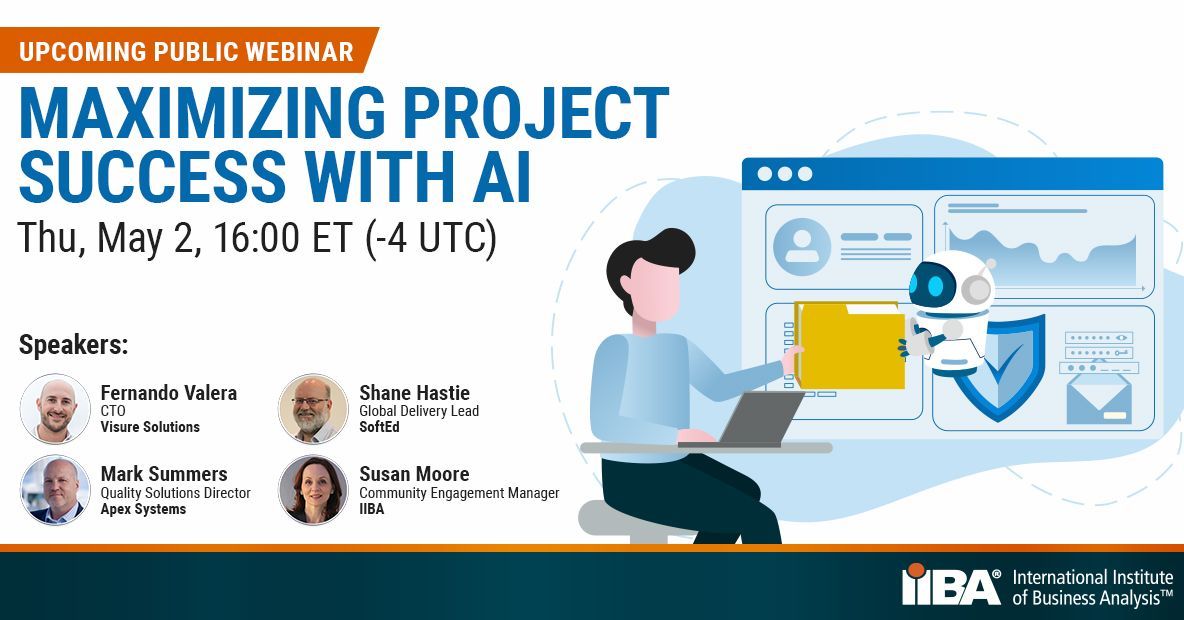 🚀 Join us for a groundbreaking webinar exploring the transformative power of Artificial Intelligence (AI) in project success! 🌟 

🎥 Webinar Title: "Maximizing Project Success with AI" 
📅 Date: May 2nd, Thursday  
🔗 Secure your spot now: buff.ly/3xlZMMV